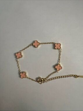 Pink Clover Bracelet Adjustable